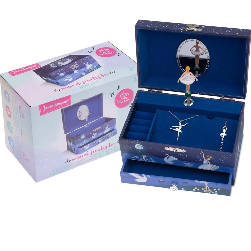🆕 Jewelkeeper Ballerina Music Box & Little Girls Jewellery Set